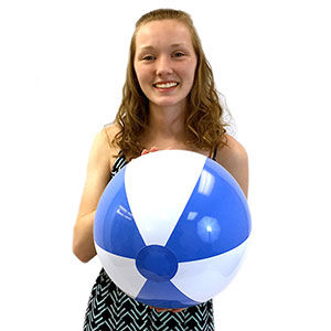 16'' Light Blue & White Beach Balls