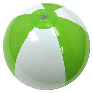 16'' Lime Green & White Beach Balls