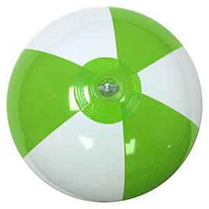 16'' Lime Green & White Beach Balls