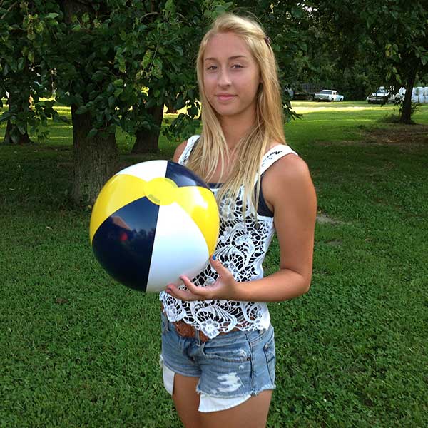 16'' Navy Yellow & White Beach Balls