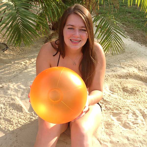 16'' Orange Shimmer Beach Ball