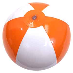 16'' Orange & White Beach Balls