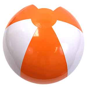 16'' Orange & White Beach Balls