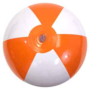 16'' Orange & White Beach Balls