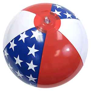 16'' Patriotic Stars Beach Balls