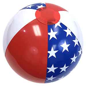 16'' Patriotic Stars Beach Balls