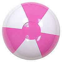 16'' Pink & White Beach Balls