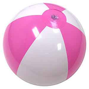 16'' Pink & White Beach Balls