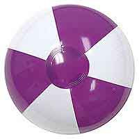 16'' Purple & White Beach Balls