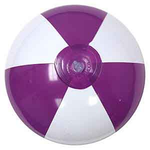 16'' Purple & White Beach Balls