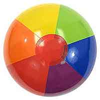 16'' Rainbow Bright Beach Balls