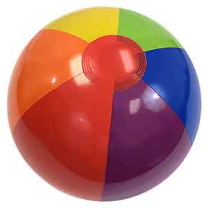 16'' Rainbow Bright Beach Balls