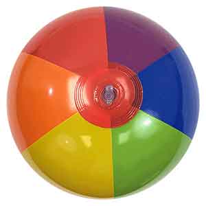 16'' Rainbow Bright Beach Balls