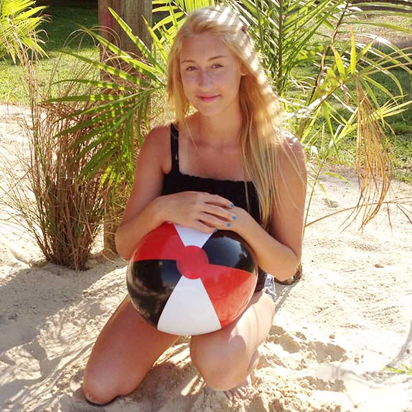 16'' Red Black & White Beach Balls