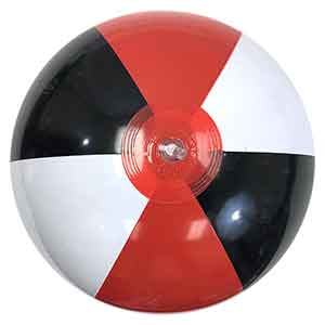 16'' Red Black & White Beach Balls