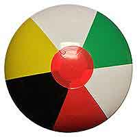 16'' Red Black Yellow Green & White Beach Balls
