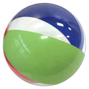 16'' Red Blue Lime & Clear Beach Balls