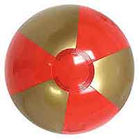 16'' Red & Gold Royal Beach Balls