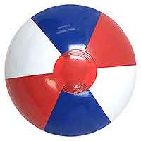 16'' Red White & Blue Beach Balls