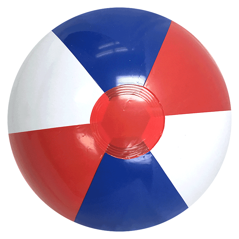 WHITE AND BLUE BEACHBALL PATRIOTIC BEACH BALL by DOMAGRON 16 RED 