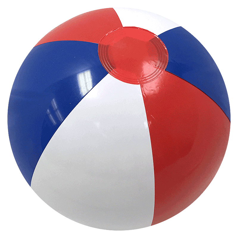 3 RED AND WHITE BEACH BALLS  16" Pool Party Beachball NEW #AA33 Free Shipping 