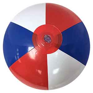 16'' Red White & Blue Beach Balls