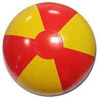 Clearance - 16'' Red & Yellow Beach Balls