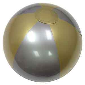 16'' Silver & Gold Beach Balls