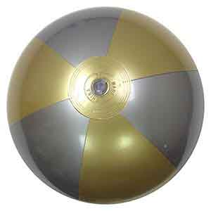 16'' Silver & Gold Beach Balls