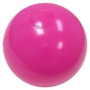 16'' Solid Hot Pink Beach Balls
