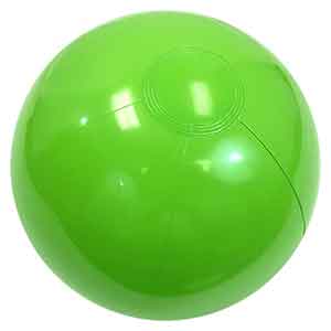 16'' Solid Lime Green Beach Balls