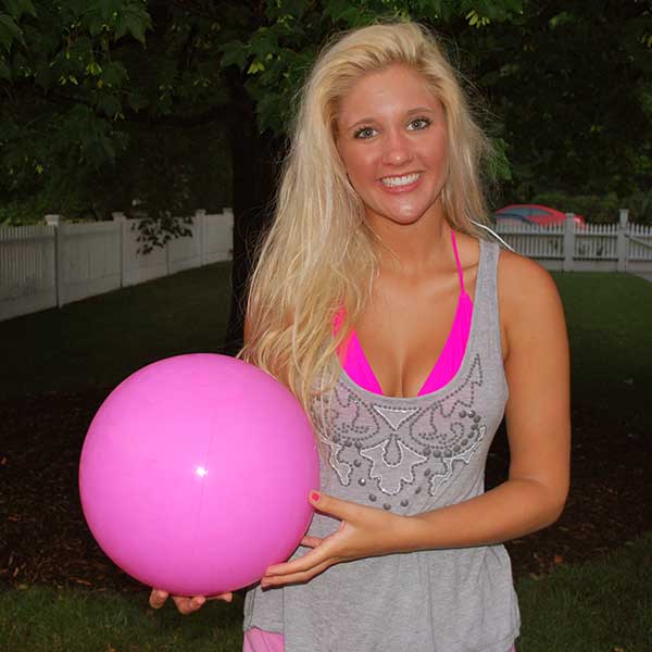 16'' Solid Pink Beach Balls
