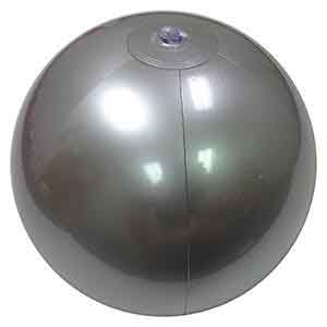 16'' Solid Silver Beach Balls