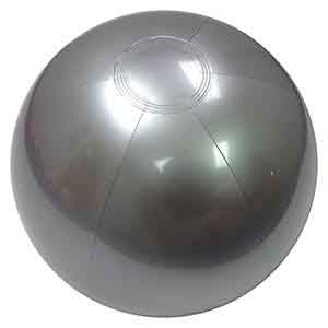 16'' Solid Silver Beach Balls