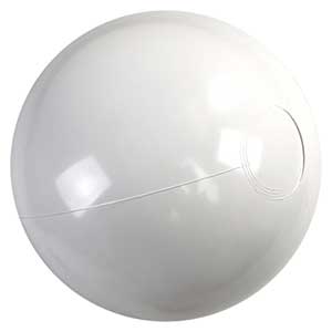 16'' Solid White Beach Balls