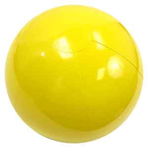 16'' Solid Yellow Beach Balls