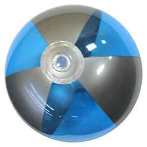 16'' Translucent Blue & Silver Beach Balls