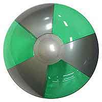 16'' Translucent Green & Silver Beach Balls