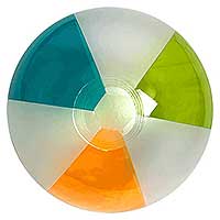 16'' Translucent Lime Teal Orange & Opaque White