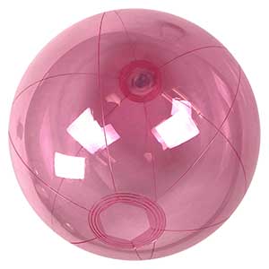 24'' Translucent Pink Beach Balls