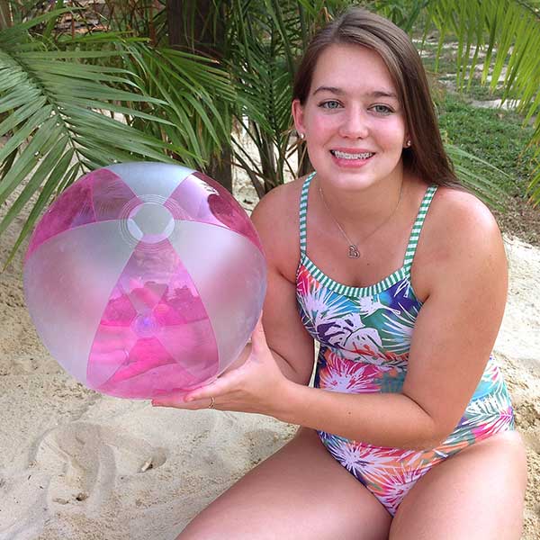 16'' Translucent Purple & Opaque Beach Balls