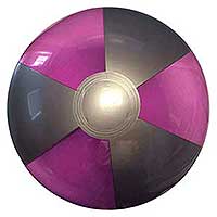 16'' Translucent Purple & Silver Beach Balls