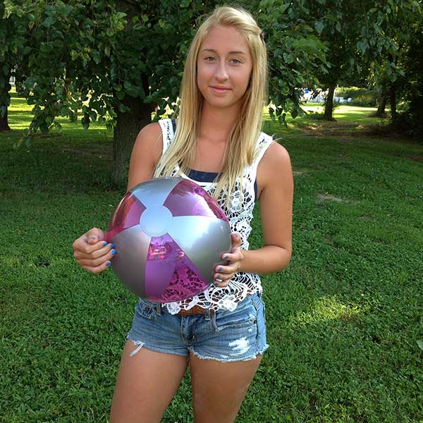 16'' Translucent Purple & Silver Beach Balls