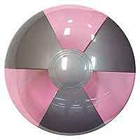 16'' Translucent Pink & Silver Beach Balls