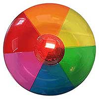 16'' Translucent Rainbow Beach Balls