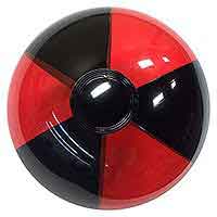 12'' Translucent Red & Black Beach Balls