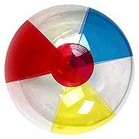 16'' Translucent Red Blue Yellow Clear Beach Balls