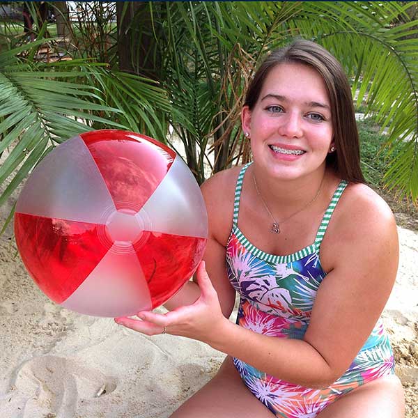 16'' Translucent Red & Opaque Beach Balls