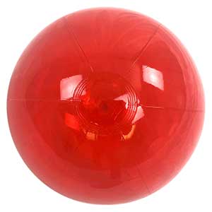 16'' Translucent Red Beach Balls