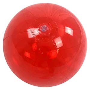 16'' Translucent Red Beach Balls